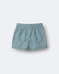 Toddler Boy Swim Trunk Dot Print - Pale Blue