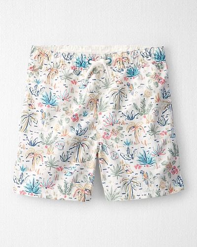 Boys Recycled Swim Trunks Tropical Paradise Print