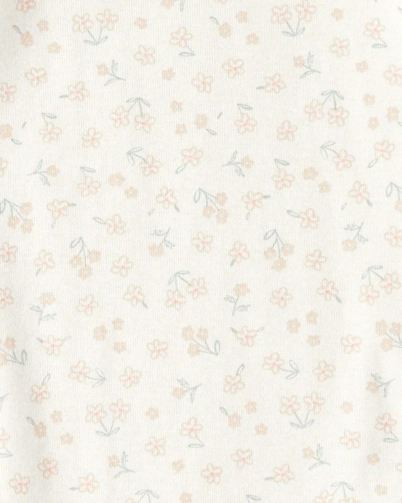 Baby Girl 5-Pack Cowgirl Print Cotton Multipack Bodysuits - White/Blue/Pink