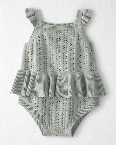 Baby Girl Organic Cotton Bubble Green