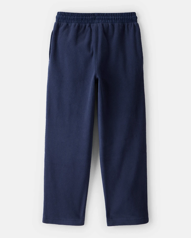 Boys Fleece Drawstring Pants - Navy