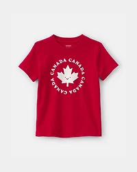 Toddler Boy Canada Day Maple Leaf Graphic Tee - Red