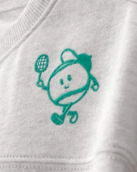 Toddler Boy 2-Piece Pickleball Top & Short Set - Grey