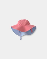 Baby Girl Reversible Swim Hat - Pink/Blue