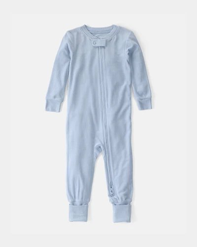 Baby PurelySoft 2-Way Zip 1-Piece Pajama - Blue