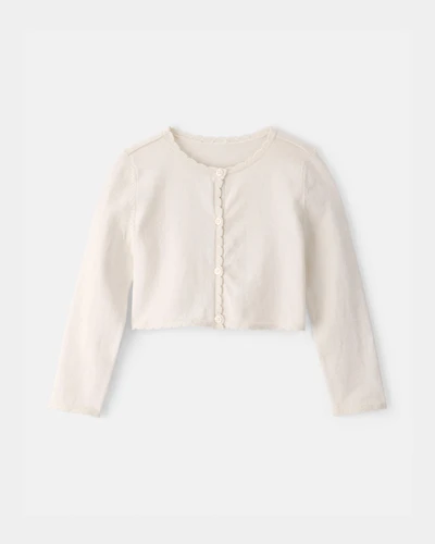 Toddler Girl Cardigan Sweater - Cream