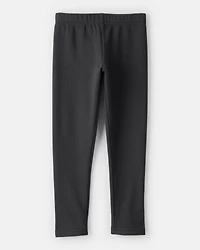 Girls Pull-On Stretch Leggings - Black