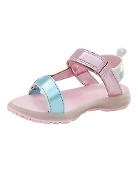 Toddler Light Up Metallic Sandals - Pink/Blue
