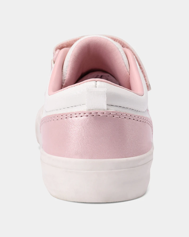 Toddler Girl Love Casual Sneakers - White/Pink