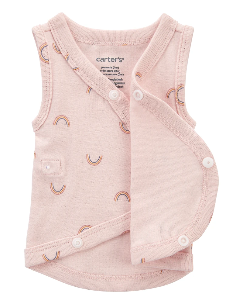 Baby Girl Preemie Rainbow Cotton Tank