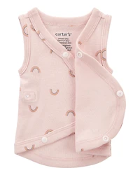 Baby Girl Preemie Rainbow Cotton Tank