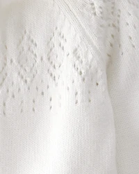 Baby Organic Cotton Sweater Knit Pointelle Jumpsuit