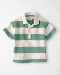 Toddler Boy Striped Collared Shirt Made with Organic Cotton
