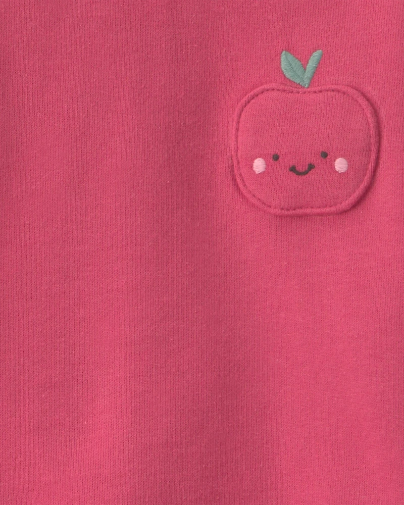 Baby Girl 2-Piece Apple French Terry Top & Pant Set