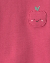 Baby Girl 2-Piece Apple French Terry Top & Pant Set