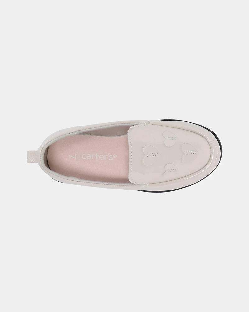 Toddler Girl Heart Dress Shoes - Cream