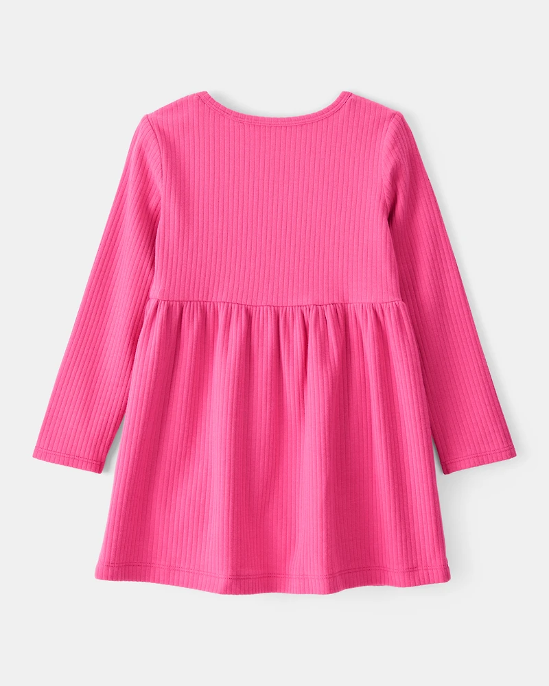 Toddler Girl Long-Sleeve Dress - Pink