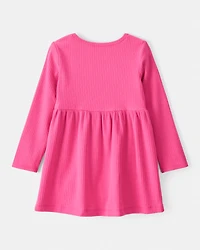 Toddler Girl Long-Sleeve Dress - Pink
