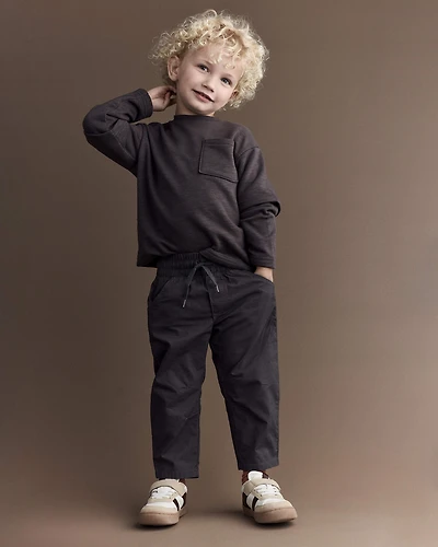 Toddler Boy Dart Pant -  Dark Grey