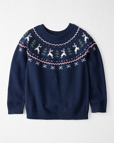 Kid Fair Isle Organic Cotton Sweater