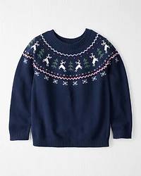 Kid Fair Isle Organic Cotton Sweater