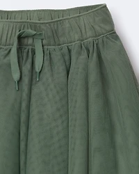 Toddler Girl Avenue Twirl™ Mini Skirt with Tulle - Olive