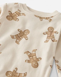 Baby Organic Cotton Pyjamas Set Gingerbread Man Print