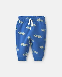 Baby Boy Racecar Fleece Pants - Blue