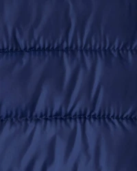 Baby Hooded Puffer Jacket - Navy Blue