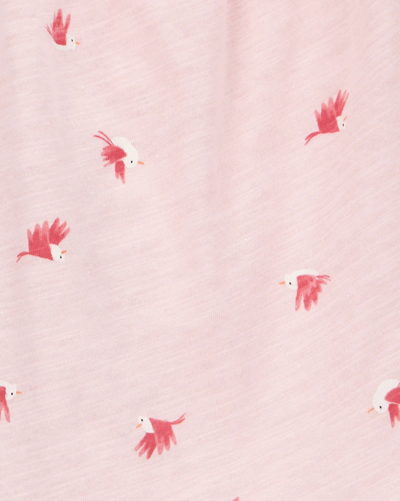Baby 2-Piece Printed Bodysuit Pant Set - Pink/Navy