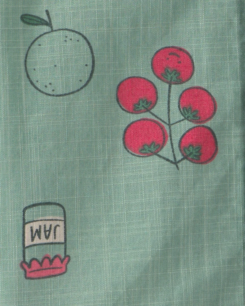 Baby Boy Veggies Fruit Short-Sleeve Button-Down Shirt - Green