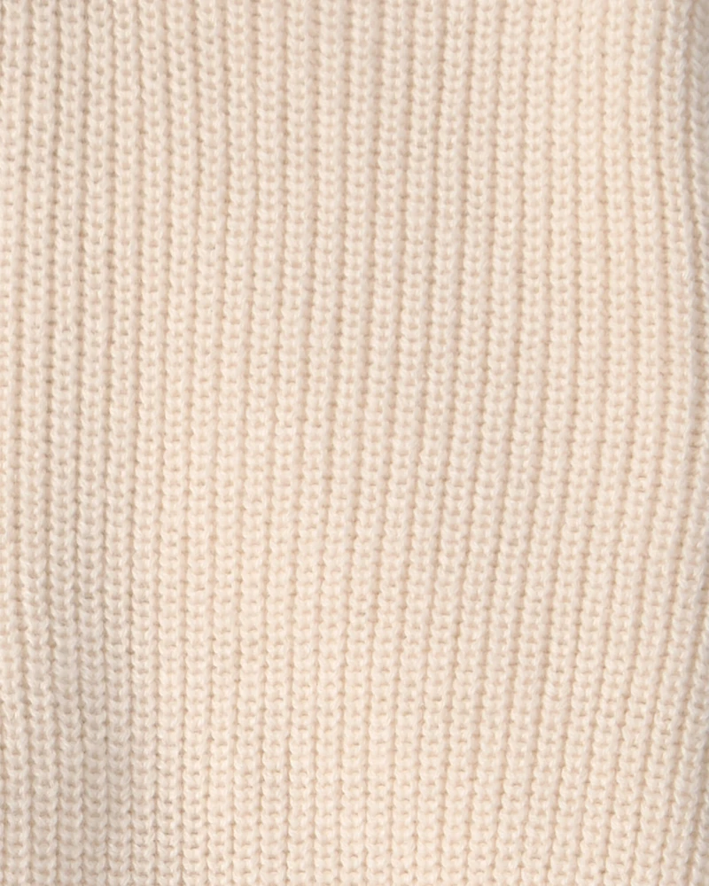 Baby Organic Cotton Zip-Up Jacket Cream