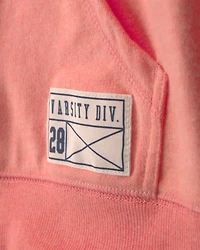 Kids French Terry Zip-Up Hoodie - Orange