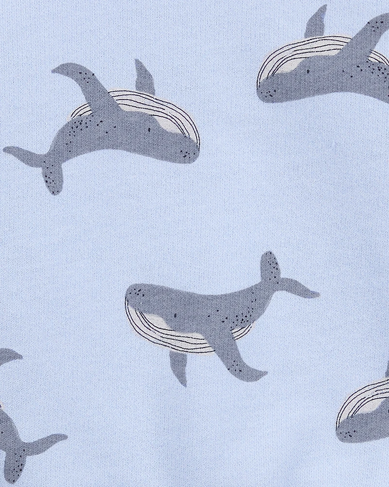 Baby Whale Pullover Sweatshirt - Blue