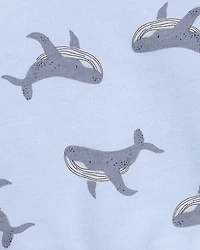 Baby Whale Pullover Sweatshirt - Blue