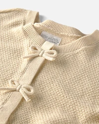 Girls Organic Cotton Sweater Knit Cardigan