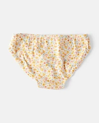 Girls 7-Pack Heart Floral Bikini Underwear - Blue/Purple