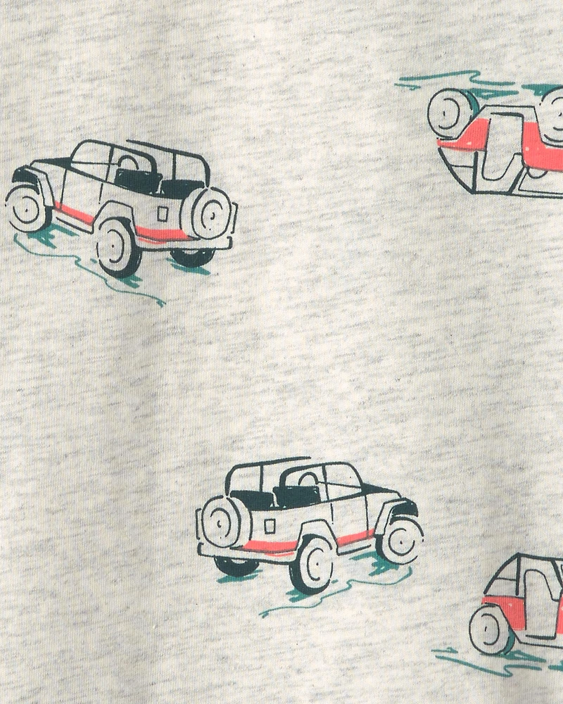 Boys Car Mountain Off-Roading Long-Sleeve Tee - Grey