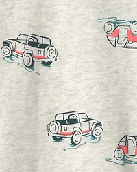 Boys Car Mountain Off-Roading Long-Sleeve Tee - Grey