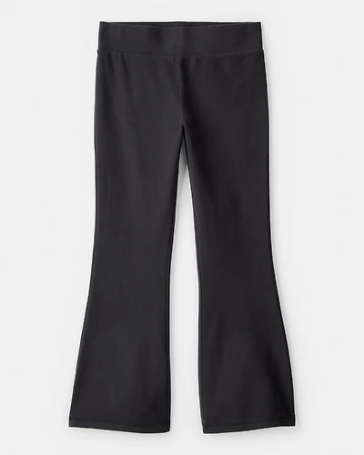 Girls Microfleece Flare Pants - Black