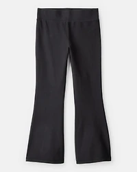 Girls Microfleece Flare Pants - Black