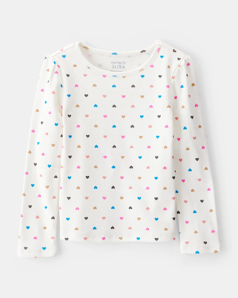 Toddler Girl Heart Velour Dress Set - Pink