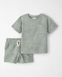 Toddler Boy 2-Piece Shorts Set Made with Organic Cotton Sienna Breeze