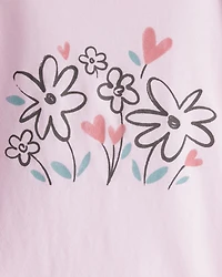 Toddler Girl Flower Bloom Long-Sleeve Graphic Tee - Pink