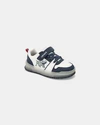 Toddler Boy Casual Light-up Dino Shoe - White/Blue