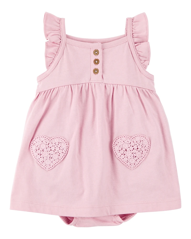 Baby Girl Floral Flutter Sunsuit
