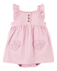 Baby Girl Floral Flutter Sunsuit