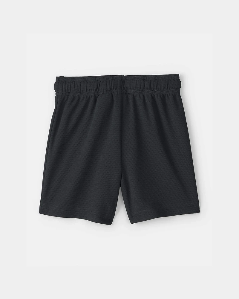 Toddler Boy Mesh Active Shorts - Black