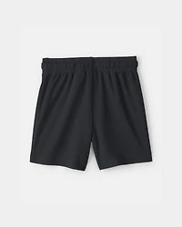 Toddler Boy Mesh Active Shorts - Black