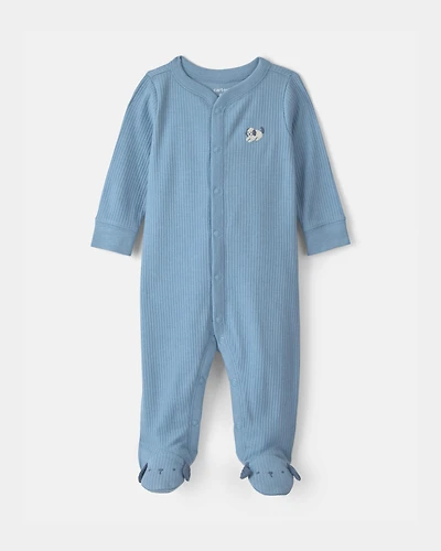 Baby Boy Dog Snug Fit Sleeper - Blue